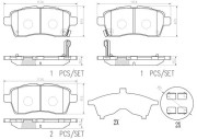 P79037N Sada brzdových destiček, kotoučová brzda BREMBO NAO LINE BREMBO