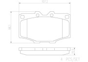 P83006N Sada brzdových destiček, kotoučová brzda BREMBO NAO LINE BREMBO