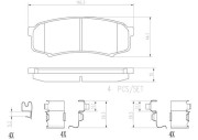 P83024N Sada brzdových destiček, kotoučová brzda BREMBO NAO LINE BREMBO