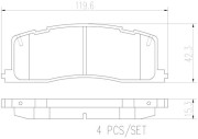 P83030N Sada brzdových destiček, kotoučová brzda BREMBO NAO LINE BREMBO