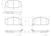 P83031N Sada brzdových destiček, kotoučová brzda BREMBO NAO LINE BREMBO