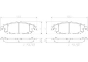 P83036N Sada brzdových destiček, kotoučová brzda BREMBO NAO LINE BREMBO