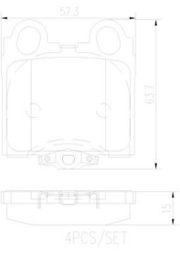 P83045N Sada brzdových destiček, kotoučová brzda PRIME LINE - Ceramic BREMBO