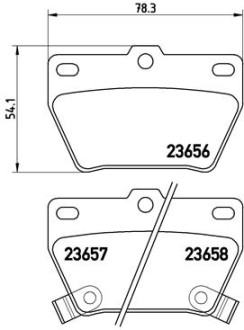 P 83 057 BREMBO sada brzdových platničiek kotúčovej brzdy P 83 057 BREMBO