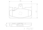 P83059N Sada brzdových destiček, kotoučová brzda PRIME LINE - Ceramic BREMBO