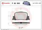 P 83 063 BREMBO sada brzdových platničiek kotúčovej brzdy P 83 063 BREMBO