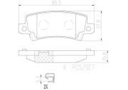 P83065N Sada brzdových destiček, kotoučová brzda BREMBO NAO LINE BREMBO