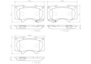 P83066N Sada brzdových destiček, kotoučová brzda BREMBO NAO LINE BREMBO