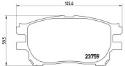 P 83 070 BREMBO sada brzdových platničiek kotúčovej brzdy P 83 070 BREMBO