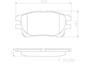 P83070N Sada brzdových destiček, kotoučová brzda BREMBO NAO LINE BREMBO