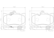 P83072N Sada brzdových destiček, kotoučová brzda BREMBO NAO LINE BREMBO