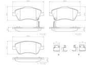 P83079N Sada brzdových destiček, kotoučová brzda BREMBO NAO LINE BREMBO