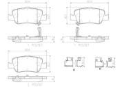 P83080N Sada brzdových destiček, kotoučová brzda BREMBO NAO LINE BREMBO