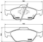 P 83 085 BREMBO sada brzdových platničiek kotúčovej brzdy P 83 085 BREMBO