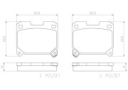 P83091N Sada brzdových destiček, kotoučová brzda BREMBO NAO LINE BREMBO