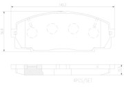 P83092N Sada brzdových destiček, kotoučová brzda BREMBO NAO LINE BREMBO