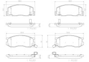 P83093N Sada brzdových destiček, kotoučová brzda BREMBO NAO LINE BREMBO