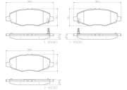 P83094N Sada brzdových destiček, kotoučová brzda BREMBO NAO LINE BREMBO