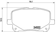 P83100N Sada brzdových destiček, kotoučová brzda BREMBO NAO LINE BREMBO