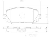 P83101N Sada brzdových destiček, kotoučová brzda BREMBO NAO LINE BREMBO