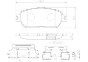 P83105N Sada brzdových destiček, kotoučová brzda BREMBO NAO LINE BREMBO