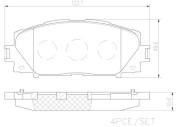 P83106N Sada brzdových destiček, kotoučová brzda BREMBO NAO LINE BREMBO