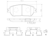 P83127N Sada brzdových destiček, kotoučová brzda BREMBO NAO LINE BREMBO