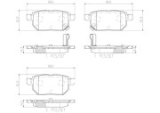 P83133N Sada brzdových destiček, kotoučová brzda BREMBO NAO LINE BREMBO