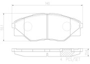 P83137N Sada brzdových destiček, kotoučová brzda BREMBO NAO LINE BREMBO