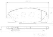 P83139N Sada brzdových destiček, kotoučová brzda BREMBO NAO LINE BREMBO