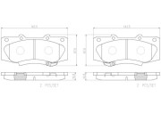 P83140N Sada brzdových destiček, kotoučová brzda BREMBO NAO LINE BREMBO