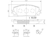 P83141N Sada brzdových destiček, kotoučová brzda BREMBO NAO LINE BREMBO