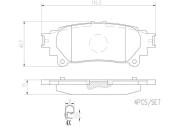 P83152N Sada brzdových destiček, kotoučová brzda BREMBO NAO LINE BREMBO