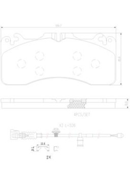 P83154N Sada brzdových destiček, kotoučová brzda PRIME LINE - Ceramic BREMBO