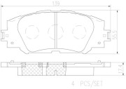 P83155N Sada brzdových destiček, kotoučová brzda BREMBO NAO LINE BREMBO