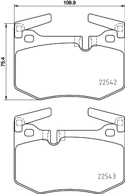 P 83 164 Sada brzdových destiček, kotoučová brzda BREMBO