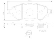 P83167N Sada brzdových destiček, kotoučová brzda BREMBO NAO LINE BREMBO