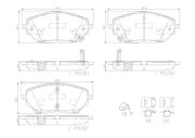 P83171N Sada brzdových destiček, kotoučová brzda BREMBO NAO LINE BREMBO