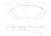 P83172N Sada brzdových destiček, kotoučová brzda BREMBO NAO LINE BREMBO