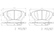 P83174N Sada brzdových destiček, kotoučová brzda BREMBO NAO LINE BREMBO