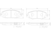 P83175N Sada brzdových destiček, kotoučová brzda BREMBO NAO LINE BREMBO