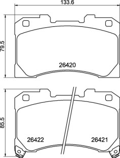 P 83 184 Sada brzdových destiček, kotoučová brzda PRIME LINE BREMBO