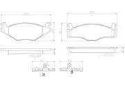 P85005N Sada brzdových destiček, kotoučová brzda BREMBO NAO LINE BREMBO