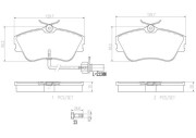 P85029N Sada brzdových destiček, kotoučová brzda BREMBO NAO LINE BREMBO