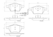 P85045N Sada brzdových destiček, kotoučová brzda BREMBO NAO LINE BREMBO