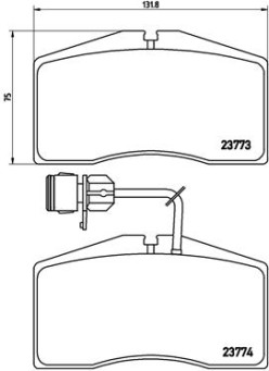 P 85 053 Sada brzdových destiček, kotoučová brzda PRIME LINE BREMBO