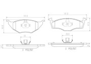 P85055N Sada brzdových destiček, kotoučová brzda BREMBO NAO LINE BREMBO