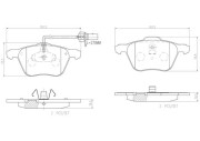 P85061N Sada brzdových destiček, kotoučová brzda BREMBO NAO LINE BREMBO