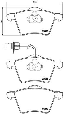 P85062N Sada brzdových destiček, kotoučová brzda BREMBO