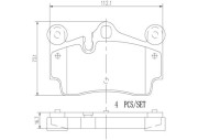 P85070N Sada brzdových destiček, kotoučová brzda PRIME LINE - Ceramic BREMBO